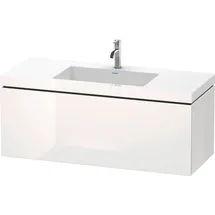 Duravit Waschtischunterschrank c-bonded L-Cube 120x48cm, 1 HL, Tau matt, 1 Ausz., wandhängend
