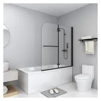 vidaXL Faltbare Duschkabine 2 Paneele ESG 120x140 cm