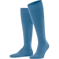 Falke Herren Kniestrümpfe Airport M KH Wolle Baumwolle lang einfarbig 1 Paar, Blau (Sky Blue 6868), 43-44