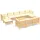 vidaXL Garten-Lounge-Set 11-tlg. creme Kiefer