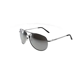 BACKIN BLACK Sonnenbrille silber mit grauer Scheibe verspiegelt
