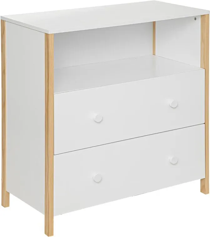 Kima Schubladenschrank aus weißem Holz