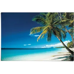 Poster REINDERS "Palme am Strand", blau (farbe bild(er): blau), B:91,5cm H:61cm, Papier, Bilder