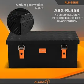 AluBox Werkzeugkiste 45 Liter Schwarz