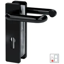 BASI Drückergarnitur 7522-0200 eckig schwarz