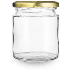 Espírito rebelde 20 Runde Leere Glasgefäße 250 ml mit Deckel, Marmeladen, Eingemachtes, Honig, Süßigkeiten, Hochzeit