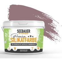SEEBAUER diy® Silikatfarbe Lila für Innen (No. 955 Plum Cake 2,5 Liter) Mineralfarbe Lilatöne hohe Deckkraft