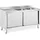 Royal Catering Spülenschrank - 2 Becken - Royal Catering - Edelstahl - 400 x 400 x 250 mm