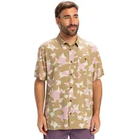 QUIKSILVER Safe Paradise Kurzarmhemd - Lead Gray Handtman -