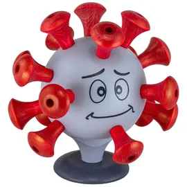 Seiffener Volkskunst | Räucherfigur Corona tschüss... | Räuchermännchen 10 cm | Wir räuchern das Virus aus | echt erzgebirgische Volkskunst aus Seiffen | 2/12807