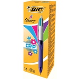 BIC Kugelschreiber 4 Colours GRIP Fashion 0.4mm, 12er Set