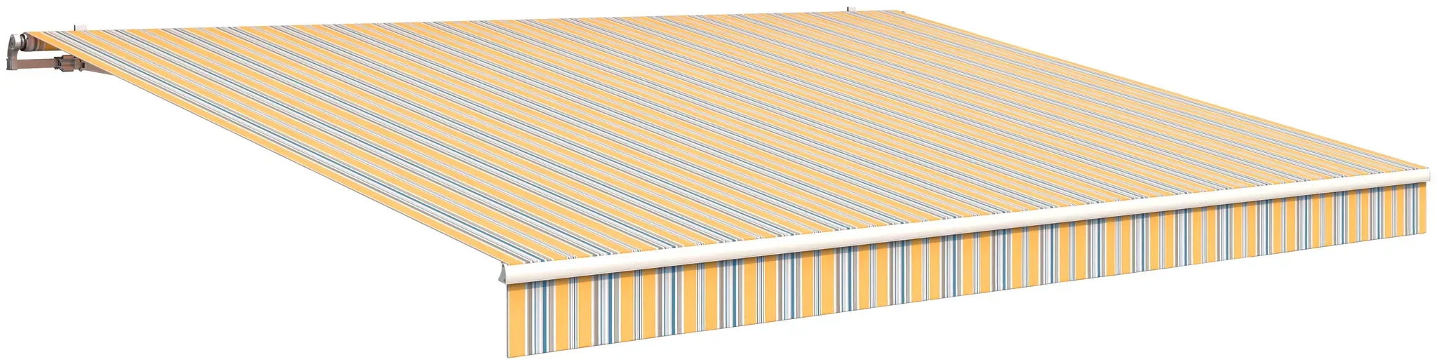 Gelenkarmmarkise WISMAR Gr. 10, bunt (grau, blau, gelb), B:450cm, Polyacryl, Markisen, Breite 450 cm, in versch. Ausfällen und Dessins