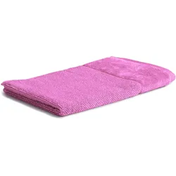 Gästehandtuch MÖVE "Bamboo Luxe", lila (berry), B:30cm L:50cm, Walkfrottier, Obermaterial: 60% Baumwolle, 40% Viskose, Handtücher (Packung), besonders weich & voluminös