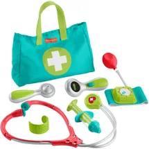 Fisher-Price Arzttasche für Kindergartenkinder, 7-teilige Doktortasche, Spielzeug zum Verkleiden für Kinder ab 3 Jahren,