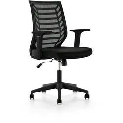 ROCADA 907-4 Bürodrehstuhl, schwarze Netzrückenlehne, Sitzpolsterung schwarz