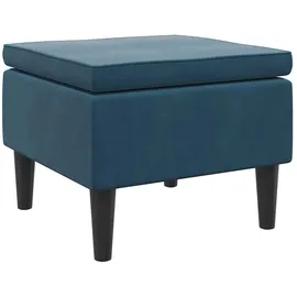 vidaXL Hocker Samt 0 x 0 x 0 cm Blau