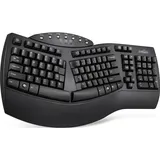 Perixx PERIDUO-512 DE, Tastatur- Maus-Set Ergonomisch Schwarz