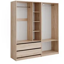 Vicco Kleiderschrank Elmo 80 x 200 x 0 cm Braun