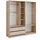Vicco Kleiderschrank Elmo 80 x 200 x 0 cm Braun