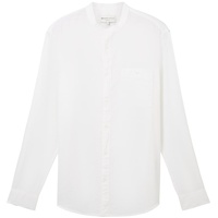 TOM TAILOR DENIM Langarmhemd mit Brusttasche, weiß, XL