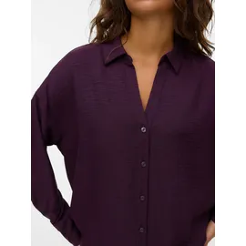 Vero Moda Langarmbluse VMMELANEY QUEENY LS SHIRT WVN NOOS Kunstfaser, loose fit rot XL (42/44)