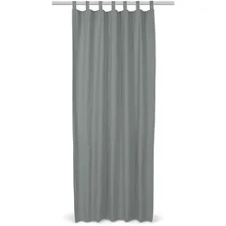 TOM TAILOR Unisex Unifarbener Schlaufenvorhang aus Baumwolle, grau, Uni, Gr. 140/255