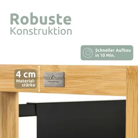 holz4home Getränkekistenregal 112 x 153 x 32 cm Braun/Schwarz