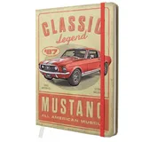 Nostalgic-Art Ford Mustang Notizbuch A5, Classic Legend Rot