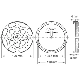 KS Tools Hebebühne Gummi Ø 120 mm schwarz
