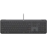 Logitech K620 Signature Slim Wired for Business, Graphite, USB, BE