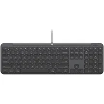 Logitech K620 Signature Slim Wired for Business, Graphite, USB, BE