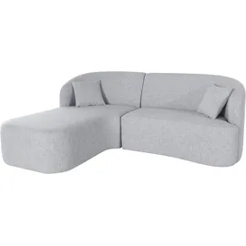 LeGer Home by Lena Gercke Ecksofa »Dilara L-Form«, gerundete Rückenlehne und Front, in 3 Bezugsqualitäten grau