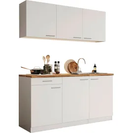 Respekta Küchenzeile Luis 150 cm weiß