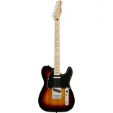 Fender Squier E-Gitarre, Ahorngriffbrett, Schwarze Schlagplatte, 3-Tone Sunburst, Inklusive kostenloser virtueller Kurse auf Fender Play