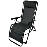 DEGAMO Relaxsessel NIZZA, Metall + Kunstgewebe grau, klappbar