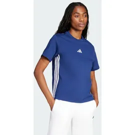 adidas Essentials 3-Streifen Cotton Kurzarm-T-Shirt Dark Blue / White S