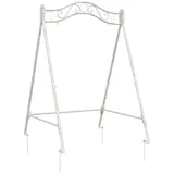 vidaXL Schaukelrahmen Antik Weiß 113 x 121,5 x 168 cm Stahl