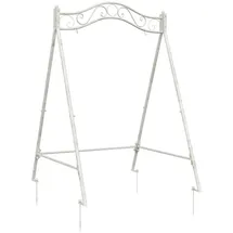 vidaXL Schaukelrahmen Antik Weiß 113 x 121,5 x 168 cm Stahl