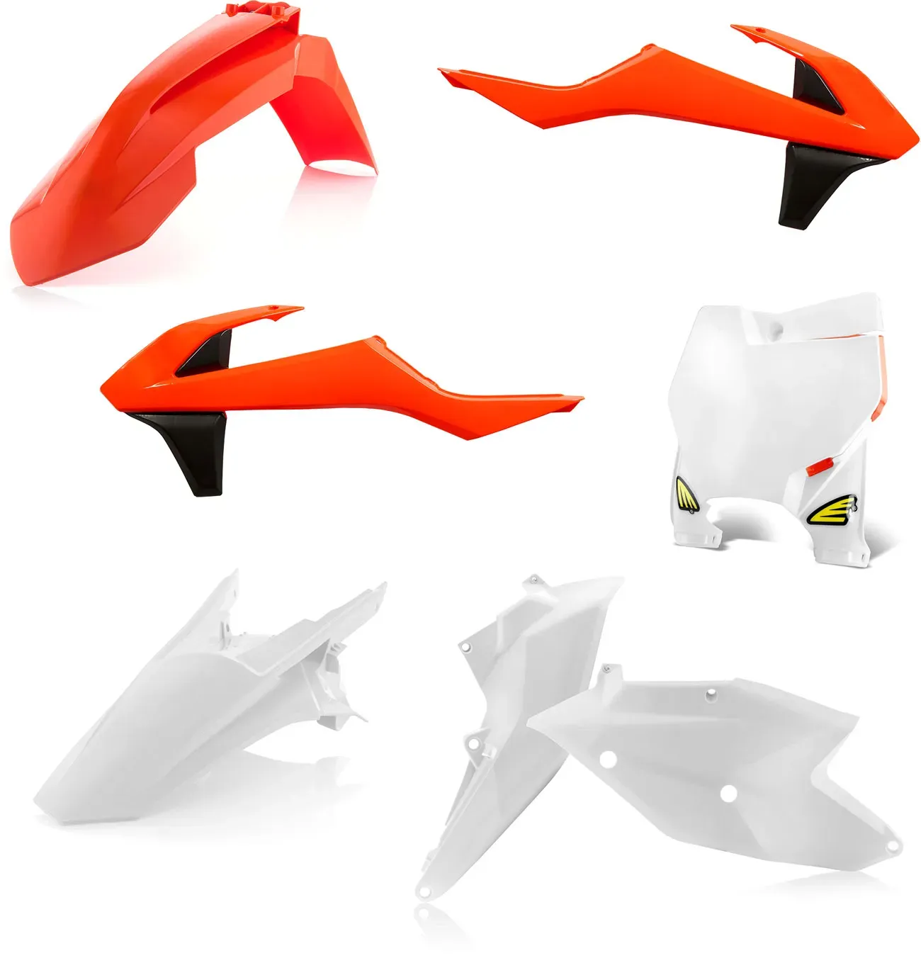 CYC 5 PLAS KIT HON CRF450RX 17 - Orange/Blanc (Réplique 16)