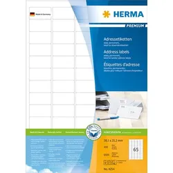 HERMA Adress-Etiketten, 38,1 x 21,2 mm, weiß