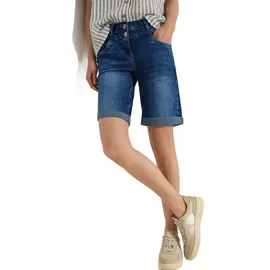 Cecil Slim Leg Jeansshorts Blau 30