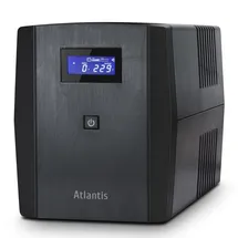 Atlantis OnePower S2001, USV Line Interactive 2000VA/1200W, AVR, PseudoSinuswelle, 4 IEC-Steckdosen + 1 Schuko-Steckdose, 2 Akkus 12V 10Ah, Upsilon 2000 Softwarelizenz inklusive