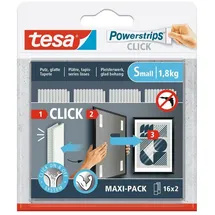 Tesa Powerstrips Click Small selbstkl.Klettband 16x2 (77720-00020-00)