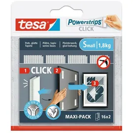 Tesa Powerstrips Click Small selbstkl.Klettband 16x2 (77720-00020-00)