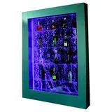 JVmoebel Wandpaneel trennwand regal Wasserwand Säule Wassersäulen Led Regale Edelstahl Bar, Made in Europa beige