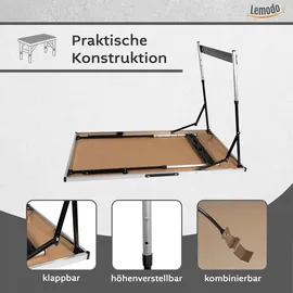 Lemodo Tapeziertisch klappbar 100 x 3 cm 30,0 kg schwarz 34193