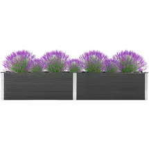 vidaXL Garten-Hochbeet 200x50x54 cm WPC Grau