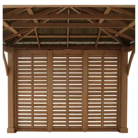Westmann Seitenwand für Holzpavillon 1 Stück 2,98 x 2,32 m Braun