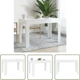 The Living Store - Esstisch Hochglanz-Weiß 120x60x76 cm Holzwerkstoff - Esstisch - Holzwerkstoff Tisch - Weißer Esstisch - Moderner Esstisch