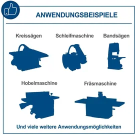 SCHEPPACH Absauganlage DC500 75L 5xSpänesack 1Filtersack 1flex. Absaugadapter